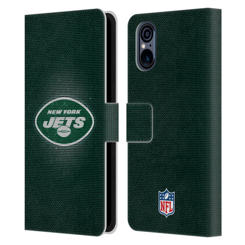 NFL New York Jets Artwork LED Leather Book Wallet Case Cover For Sony Xperia 5 V 5G