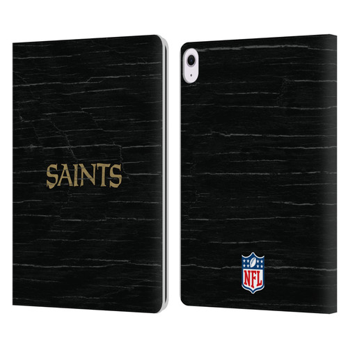 NFL New Orleans Saints Logo Distressed Look Leather Book Wallet Case Cover For Apple iPad Air 13 2024