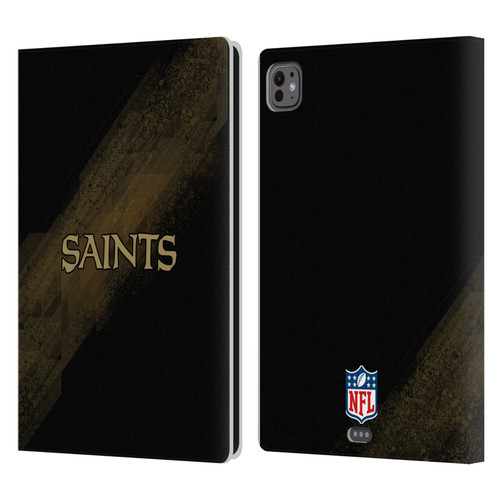 NFL New Orleans Saints Logo Blur Leather Book Wallet Case Cover For Apple iPad Pro 11 M4 2024