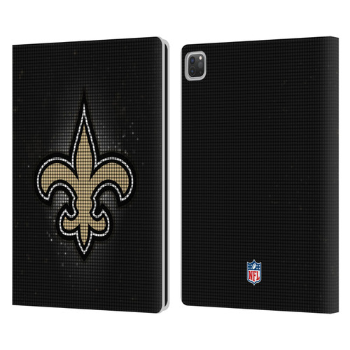 NFL New Orleans Saints Artwork LED Leather Book Wallet Case Cover For Apple iPad Pro 13 M4 2024