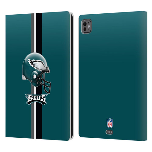 NFL Philadelphia Eagles Logo Helmet Leather Book Wallet Case Cover For Apple iPad Pro 11 M4 2024