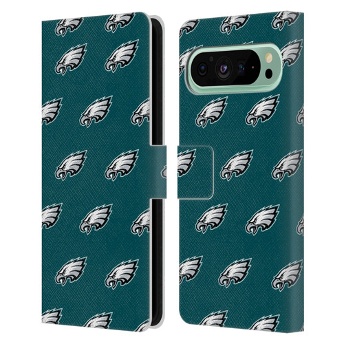 NFL Philadelphia Eagles Artwork Patterns Leather Book Wallet Case Cover For Google Pixel 9 Pro XL