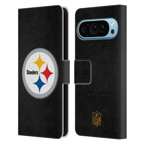 NFL Pittsburgh Steelers Logo Football Leather Book Wallet Case Cover For Google Pixel 9 / Pixel 9 Pro