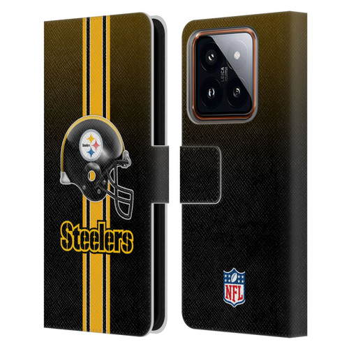 NFL Pittsburgh Steelers Logo Helmet Leather Book Wallet Case Cover For Xiaomi 14