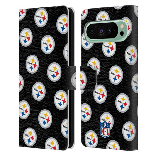 NFL Pittsburgh Steelers Artwork Patterns Leather Book Wallet Case Cover For Google Pixel 9 Pro XL