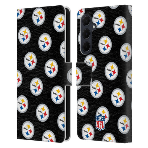 NFL Pittsburgh Steelers Artwork Patterns Leather Book Wallet Case Cover For Samsung Galaxy A35 5G