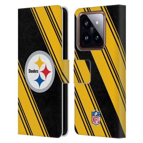 NFL Pittsburgh Steelers Artwork Stripes Leather Book Wallet Case Cover For Xiaomi 14