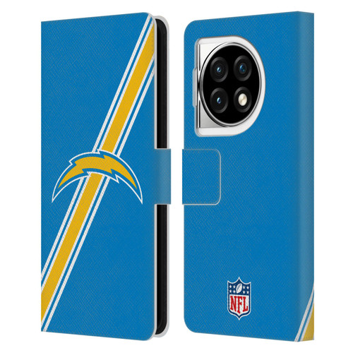 NFL Los Angeles Chargers Logo Plain Leather Book Wallet Case Cover For OPPO OnePlus Ace 3 5G