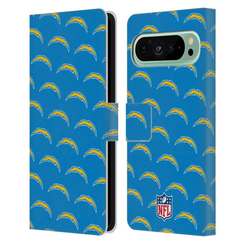 NFL Los Angeles Chargers Artwork Patterns Leather Book Wallet Case Cover For Google Pixel 9 Pro XL