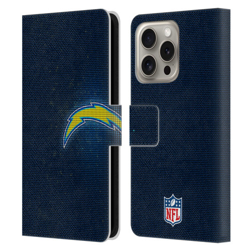 NFL Los Angeles Chargers Artwork LED Leather Book Wallet Case Cover For Apple iPhone 16 Pro
