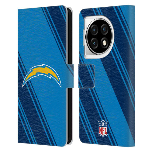 NFL Los Angeles Chargers Artwork Stripes Leather Book Wallet Case Cover For OPPO OnePlus Ace 3 5G