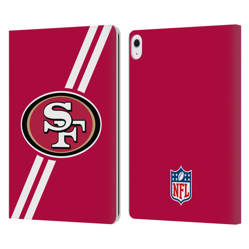 NFL San Francisco 49Ers Logo Stripes Leather Book Wallet Case Cover For Apple iPad Air 13 2024