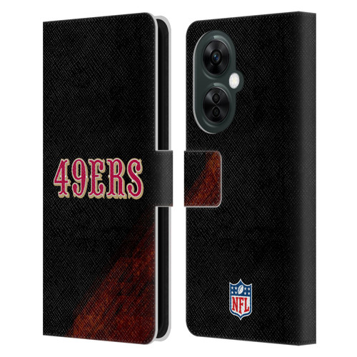 NFL San Francisco 49Ers Logo Blur Leather Book Wallet Case Cover For OnePlus Nord CE 3 Lite 5G