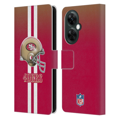 NFL San Francisco 49Ers Logo Helmet Leather Book Wallet Case Cover For OnePlus Nord CE 3 Lite 5G