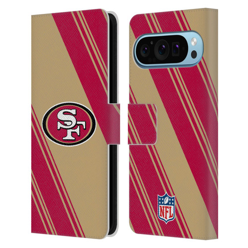 NFL San Francisco 49ers Artwork Stripes Leather Book Wallet Case Cover For Google Pixel 9 / Pixel 9 Pro NFL San Francisco 49ers Artwork Stripes Leather Book Wallet Case Cover For Google Pixel 9 / Pixel 9 Pro
