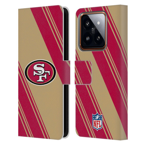 NFL San Francisco 49ers Artwork Stripes Leather Book Wallet Case Cover For Xiaomi 14
