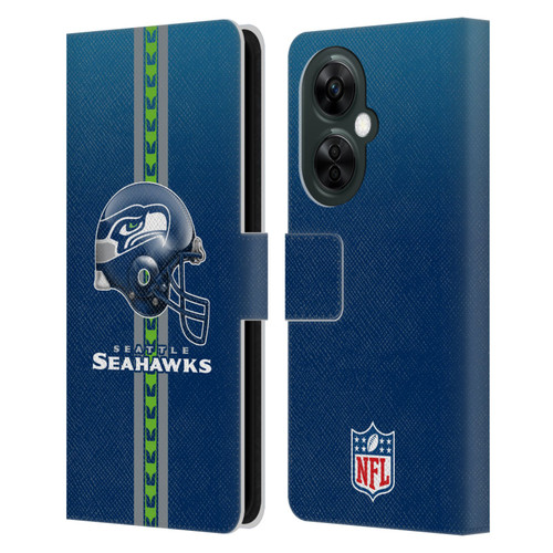 NFL Seattle Seahawks Logo Helmet Leather Book Wallet Case Cover For OnePlus Nord CE 3 Lite 5G