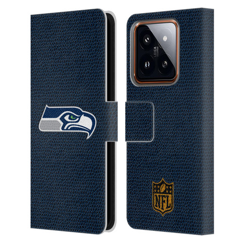 NFL Seattle Seahawks Logo Football Leather Book Wallet Case Cover For Xiaomi 14