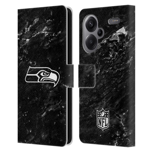 NFL Seattle Seahawks Artwork Marble Leather Book Wallet Case Cover For Xiaomi Redmi Note 13 Pro Plus 5G