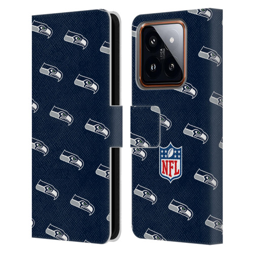 NFL Seattle Seahawks Artwork Patterns Leather Book Wallet Case Cover For Xiaomi 14