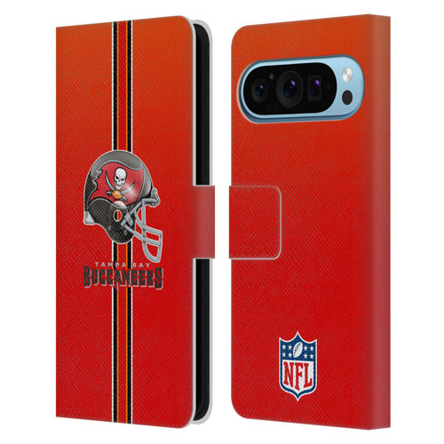 NFL Tampa Bay Buccaneers Logo Helmet Leather Book Wallet Case Cover For Google Pixel 9 / Pixel 9 Pro