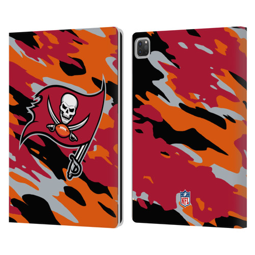 NFL Tampa Bay Buccaneers Logo Camou Leather Book Wallet Case Cover For Apple iPad Pro 13 M4 2024