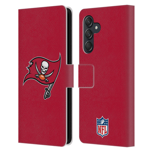 NFL Tampa Bay Buccaneers Logo Plain Leather Book Wallet Case Cover For Samsung Galaxy M55 5G