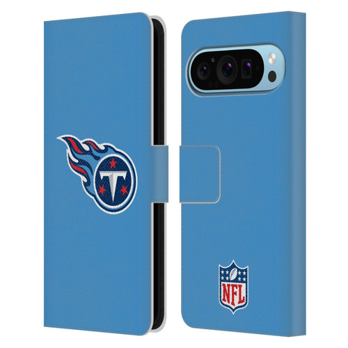 NFL Tennessee Titans Logo Plain Leather Book Wallet Case Cover For Google Pixel 9 / Pixel 9 Pro