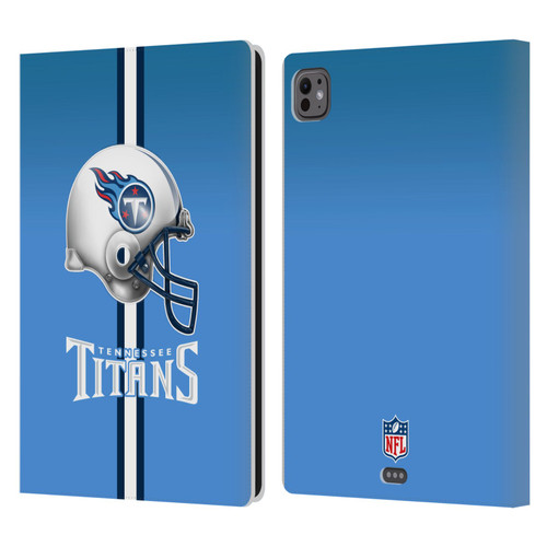 NFL Tennessee Titans Logo Helmet Leather Book Wallet Case Cover For Apple iPad Pro 11 M4 2024