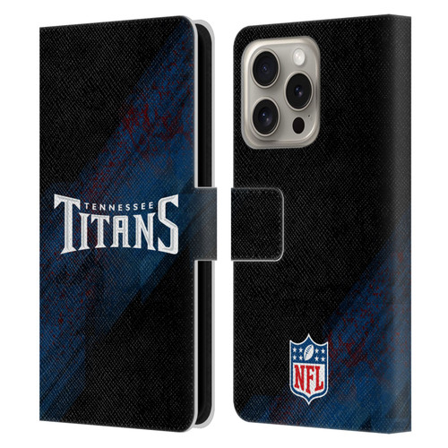 NFL Tennessee Titans Logo Blur Leather Book Wallet Case Cover For Apple iPhone 16 Pro
