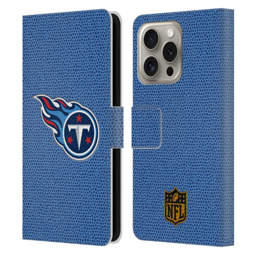 NFL Tennessee Titans Logo Football Leather Book Wallet Case Cover For Apple iPhone 16 Pro
