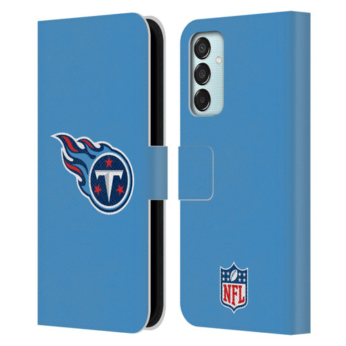 NFL Tennessee Titans Logo Plain Leather Book Wallet Case Cover For Samsung Galaxy M15/F15 5G