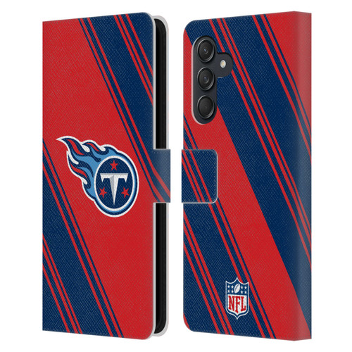 NFL Tennessee Titans Artwork Stripes Leather Book Wallet Case Cover For Samsung Galaxy M55 5G