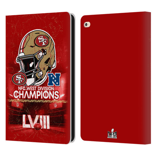 NFL 2024 Division Champions NFC Helmet 49ers Leather Book Wallet Case Cover For Apple iPad Air 2 (2014)