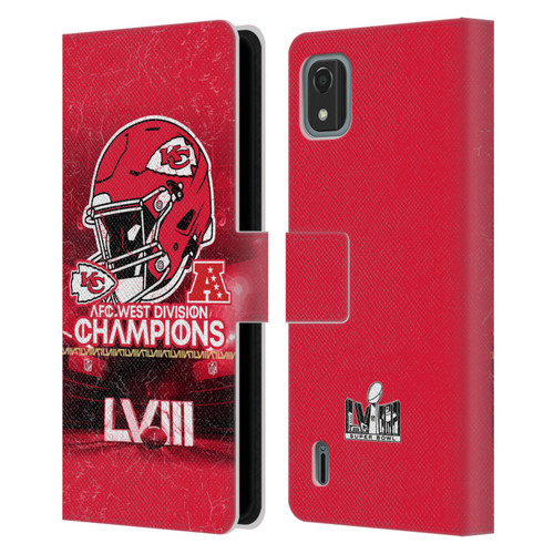 NFL 2024 Division Champions AFC Helmet Chiefs Leather Book Wallet Case Cover For Nokia C2 2nd Edition