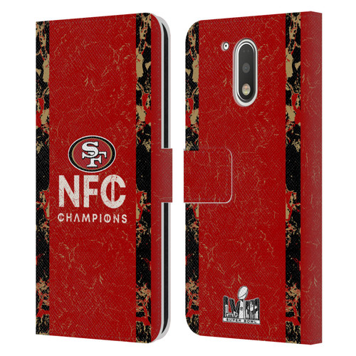 NFL 2024 Division Champions NFC Champ 49ers Leather Book Wallet Case Cover For Motorola Moto G41