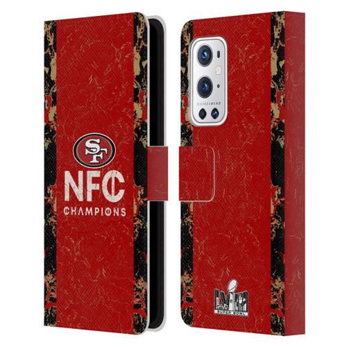 NFL 2024 Division Champions NFC Champ 49ers Leather Book Wallet Case Cover For OnePlus 9 Pro