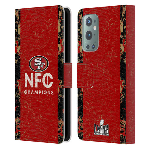 NFL 2024 Division Champions NFC Champ 49ers Leather Book Wallet Case Cover For OnePlus 9