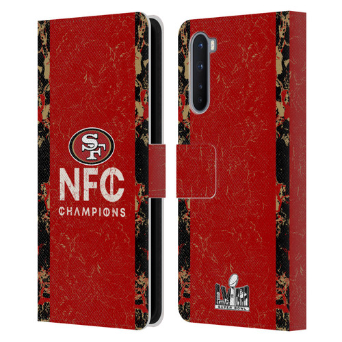 NFL 2024 Division Champions NFC Champ 49ers Leather Book Wallet Case Cover For OnePlus Nord 5G