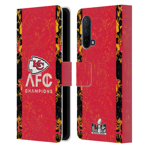 NFL 2024 Division Champions AFC Champ Chiefs Leather Book Wallet Case Cover For OnePlus Nord CE 5G
