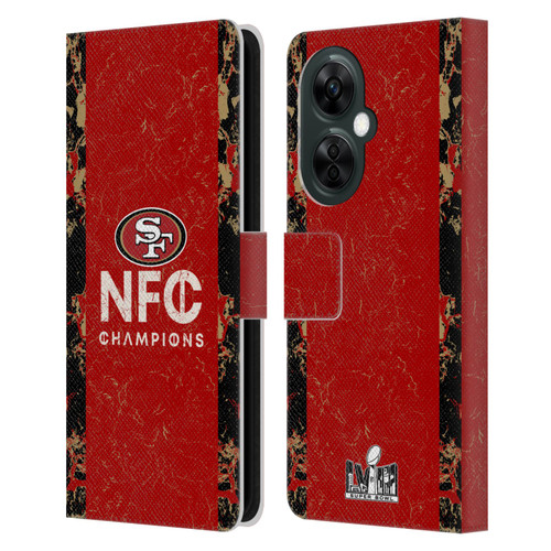 NFL 2024 Division Champions NFC Champ 49ers Leather Book Wallet Case Cover For OnePlus Nord CE 3 Lite 5G
