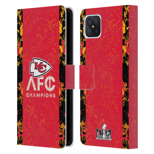 NFL 2024 Division Champions AFC Champ Chiefs Leather Book Wallet Case Cover For OPPO Reno4 Z 5G
