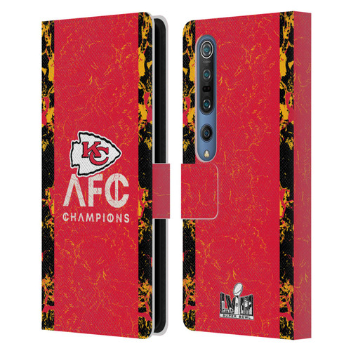 NFL 2024 Division Champions AFC Champ Chiefs Leather Book Wallet Case Cover For Xiaomi Mi 10 5G / Mi 10 Pro 5G