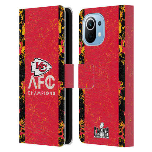 NFL 2024 Division Champions AFC Champ Chiefs Leather Book Wallet Case Cover For Xiaomi Mi 11