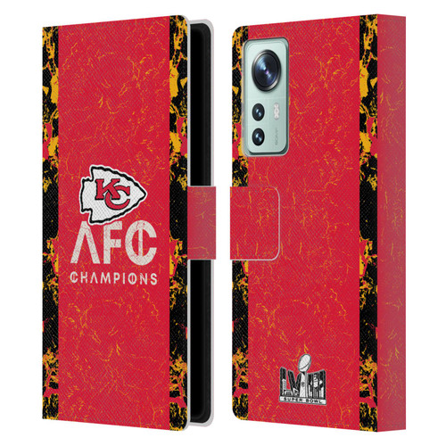 NFL 2024 Division Champions AFC Champ Chiefs Leather Book Wallet Case Cover For Xiaomi 12