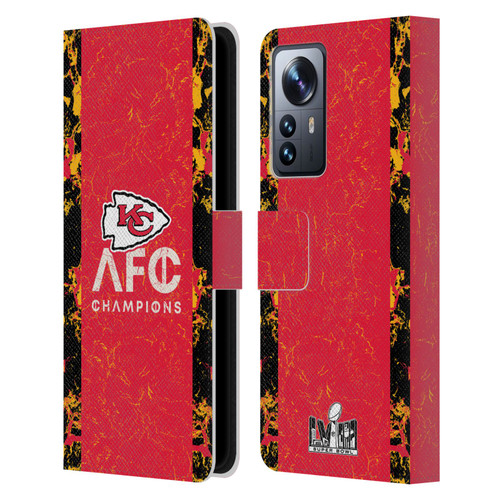NFL 2024 Division Champions AFC Champ Chiefs Leather Book Wallet Case Cover For Xiaomi 12 Pro
