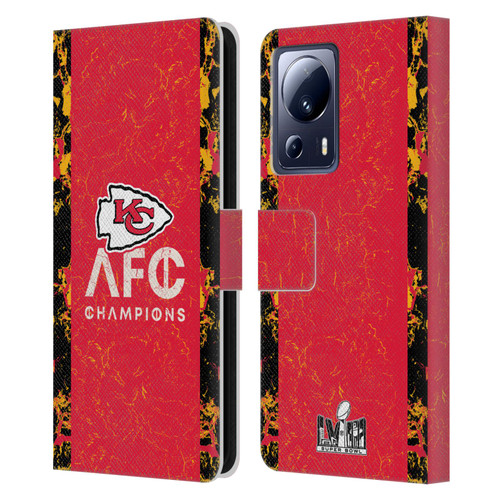 NFL 2024 Division Champions AFC Champ Chiefs Leather Book Wallet Case Cover For Xiaomi 13 Lite 5G