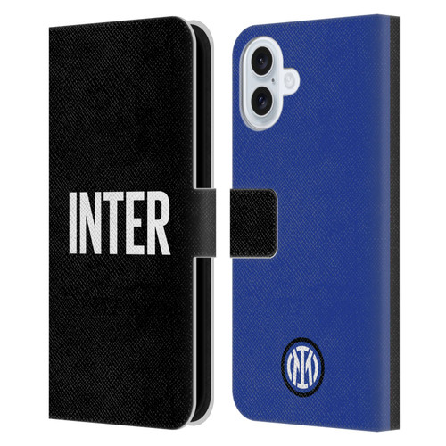 Fc Internazionale Milano Badge Inter Milano Logo Leather Book Wallet Case Cover For Apple iPhone 16 Plus