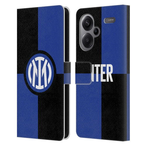 Fc Internazionale Milano Badge Flag Leather Book Wallet Case Cover For Xiaomi Redmi Note 13 Pro Plus 5G