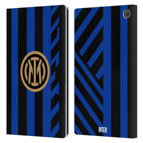 Fc Internazionale Milano 2024/25 Crest Kit Home Leather Book Wallet Case Cover For Amazon Fire Max 11 2023